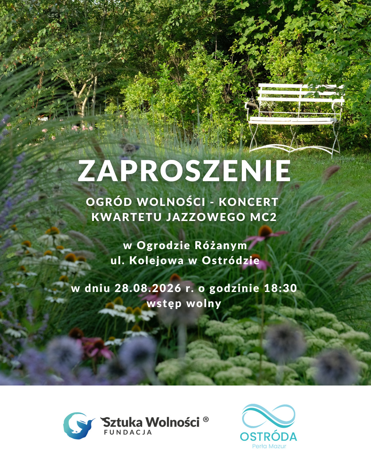 Ogród Wolności - koncert otwierający Finisaż Wakacji w Ostródzie